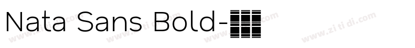 Nata Sans Bold字体转换